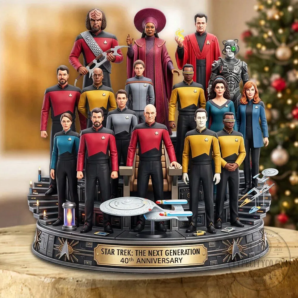 Star Trek The Next Generation 40th Anniversary Christmas Figurine Set
