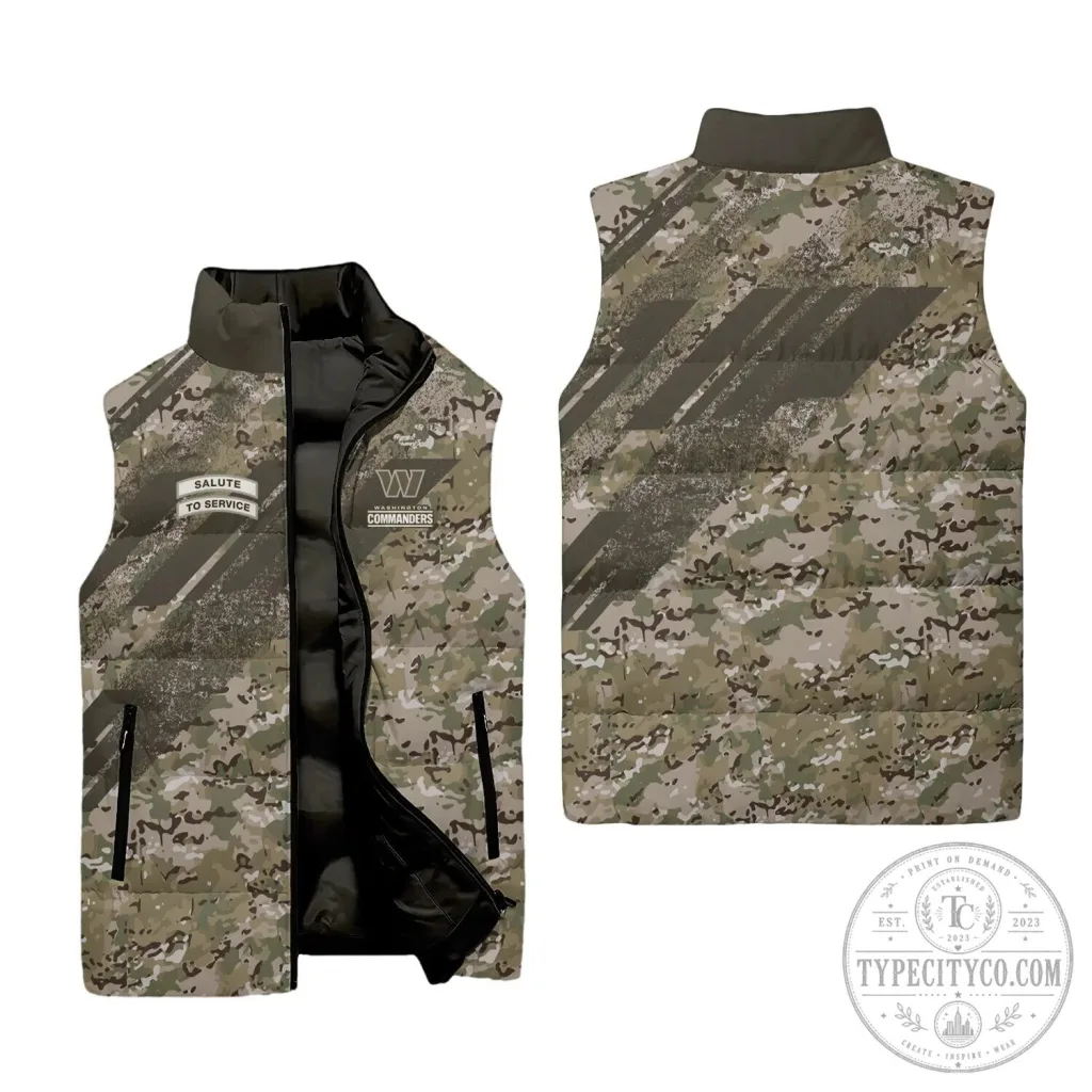 Salute To Service Camouflage Puffer Vest by Washington Commanders Salute To Service Camouflage Puffer Vest by Washington Commanders