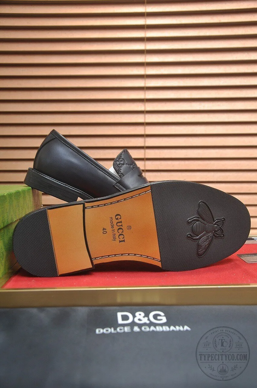 Gucci Black Leather Loafers with Embossed Logo for Men 11 Gucci Black Leather Loafers with Embossed Logo for Men
