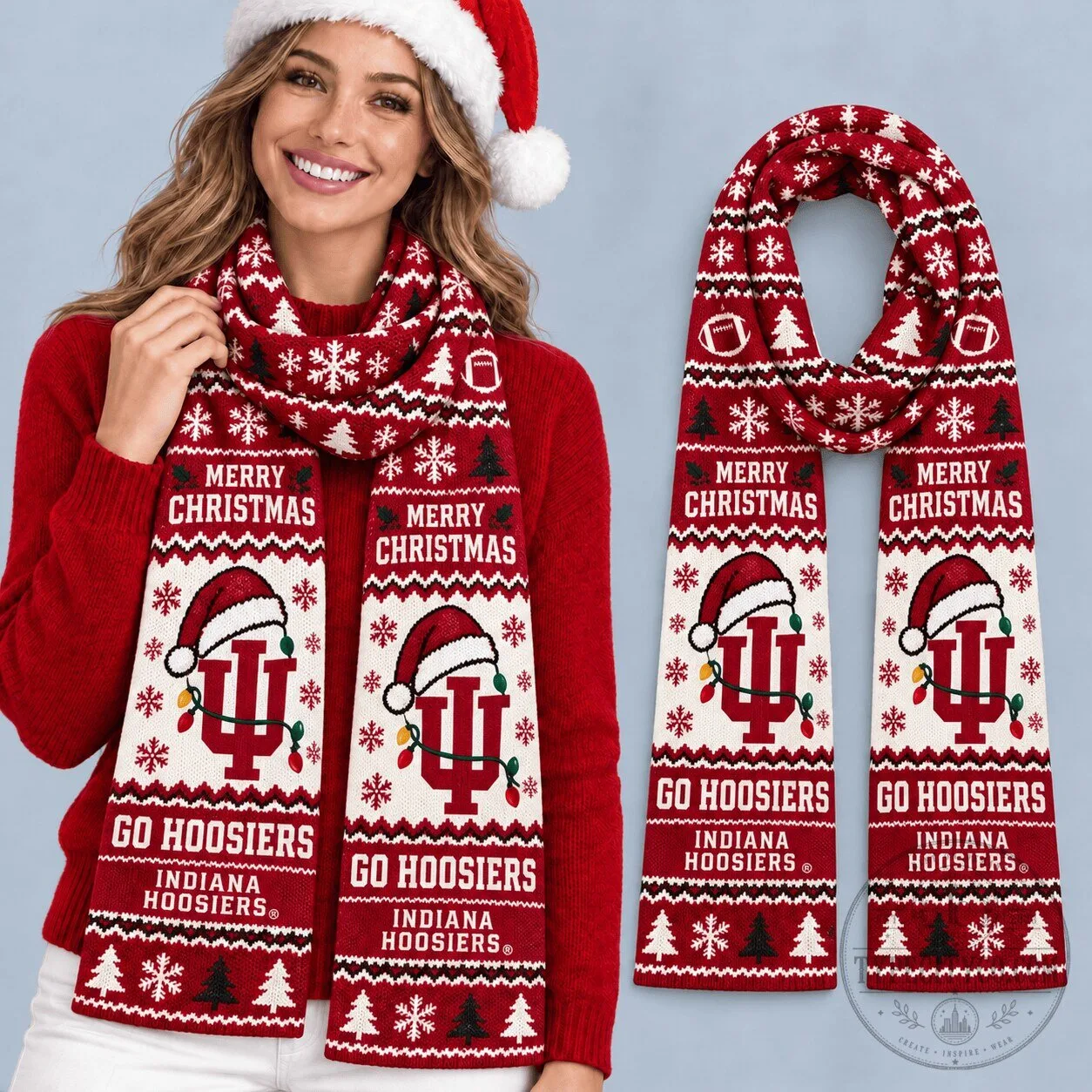 Indiana Hoosiers Christmas Scarf - Merry Christmas Holiday Fan Apparel 3 Indiana Hoosiers Christmas Scarf - Merry Christmas Holiday Fan Apparel