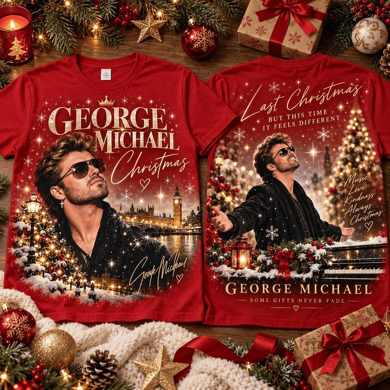 George Michael Last Christmas Music Holiday T-Shirt