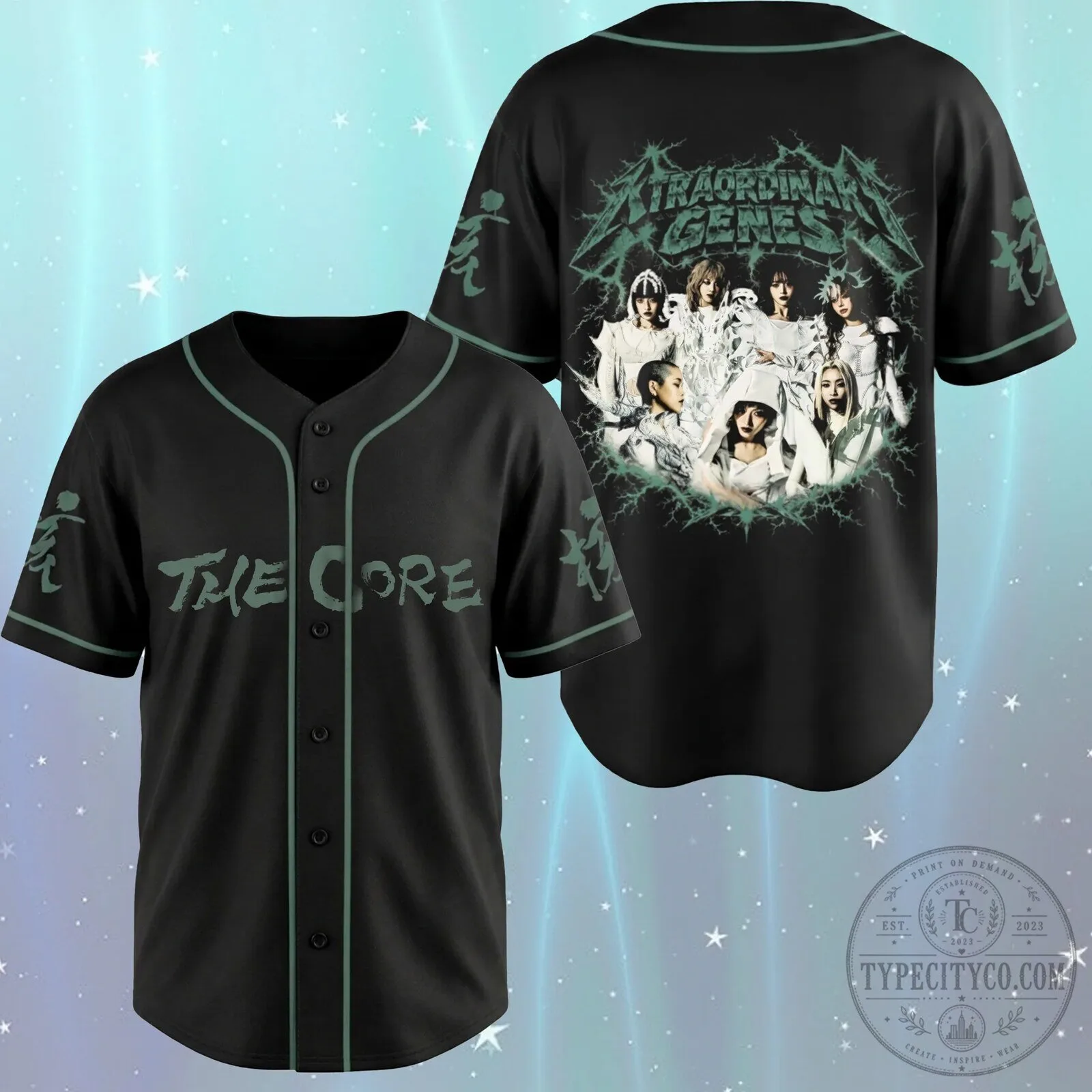 Xtraordinary Genes The Core World Tour Baseball Jersey for Music Fans