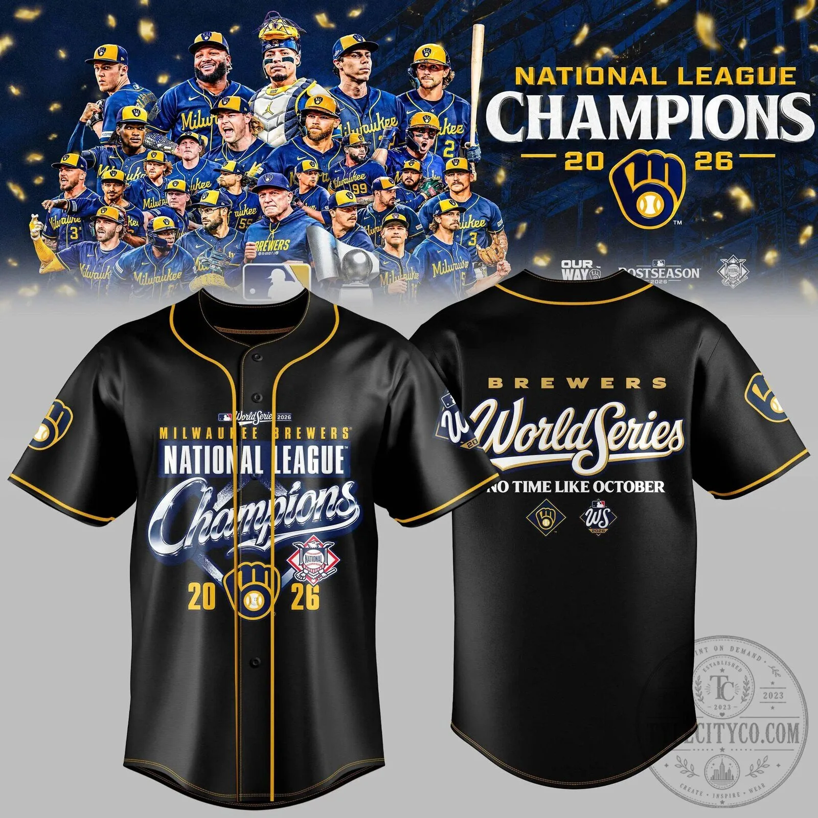 Milwaukee Brewers National League Champions Jersey for the 2026 World Series