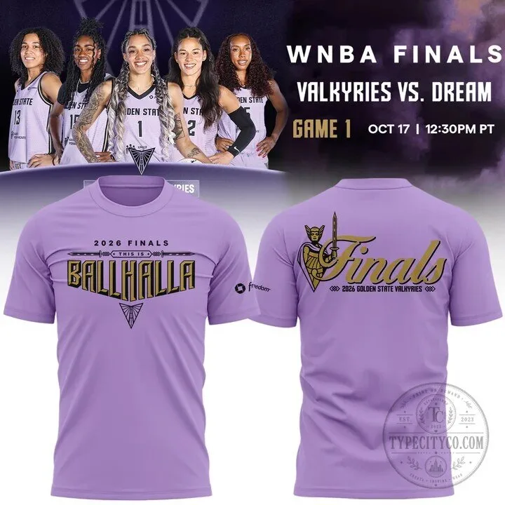 2026 WNBA Finals T-Shirt - Golden State Valkyries Ballhalla Collection