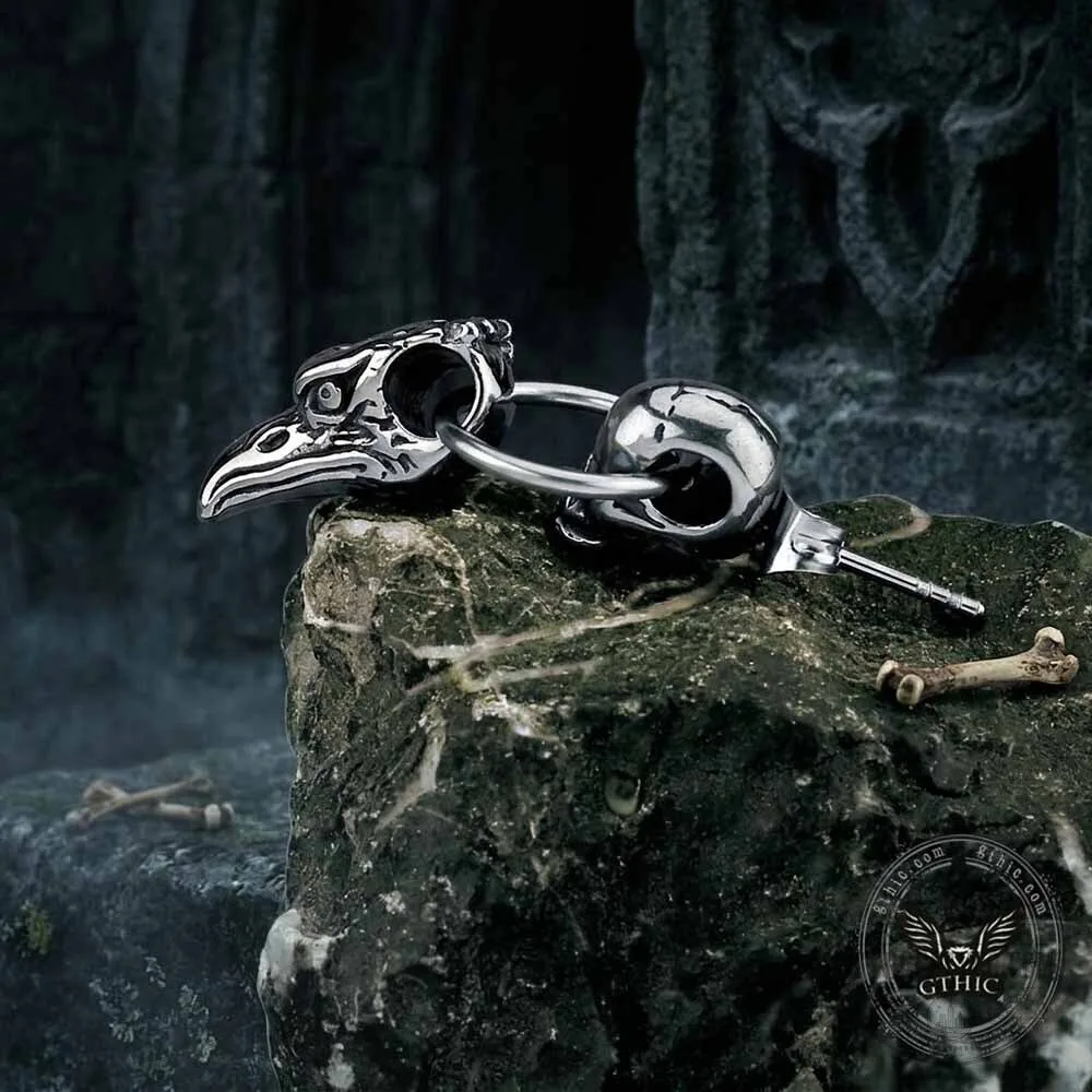 Vintage Skull and Eagle Beak Stainless Steel Stud Earrings for Women 8 Vintage Skull and Eagle Beak Stainless Steel Stud Earrings for Women