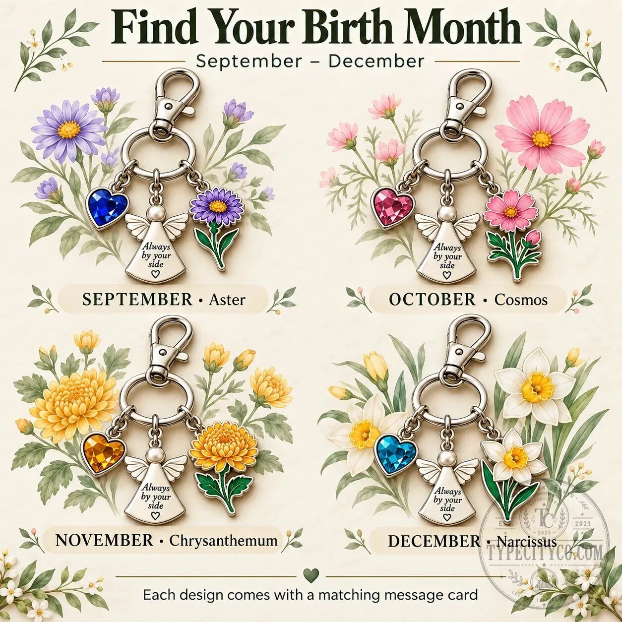 June Birth Month Alexandrite Rose Angel Charm Keychain with Keepsake Card 31 June Birth Month Alexandrite Rose Angel Charm Keychain with Keepsake Card