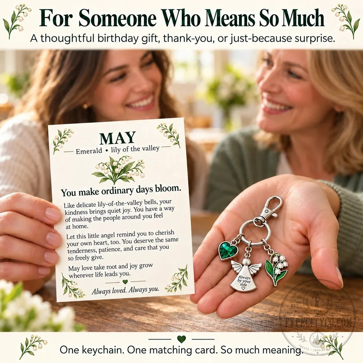 June Birth Month Alexandrite Rose Angel Charm Keychain with Keepsake Card 36 June Birth Month Alexandrite Rose Angel Charm Keychain with Keepsake Card