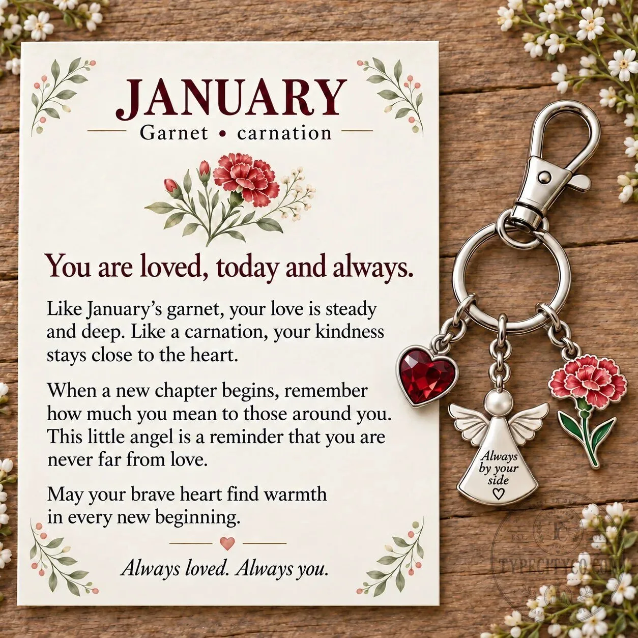June Birth Month Alexandrite Rose Angel Charm Keychain with Keepsake Card 44 June Birth Month Alexandrite Rose Angel Charm Keychain with Keepsake Card