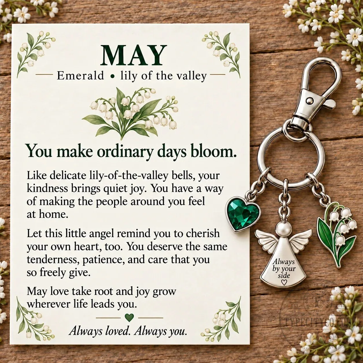 June Birth Month Alexandrite Rose Angel Charm Keychain with Keepsake Card 45 June Birth Month Alexandrite Rose Angel Charm Keychain with Keepsake Card