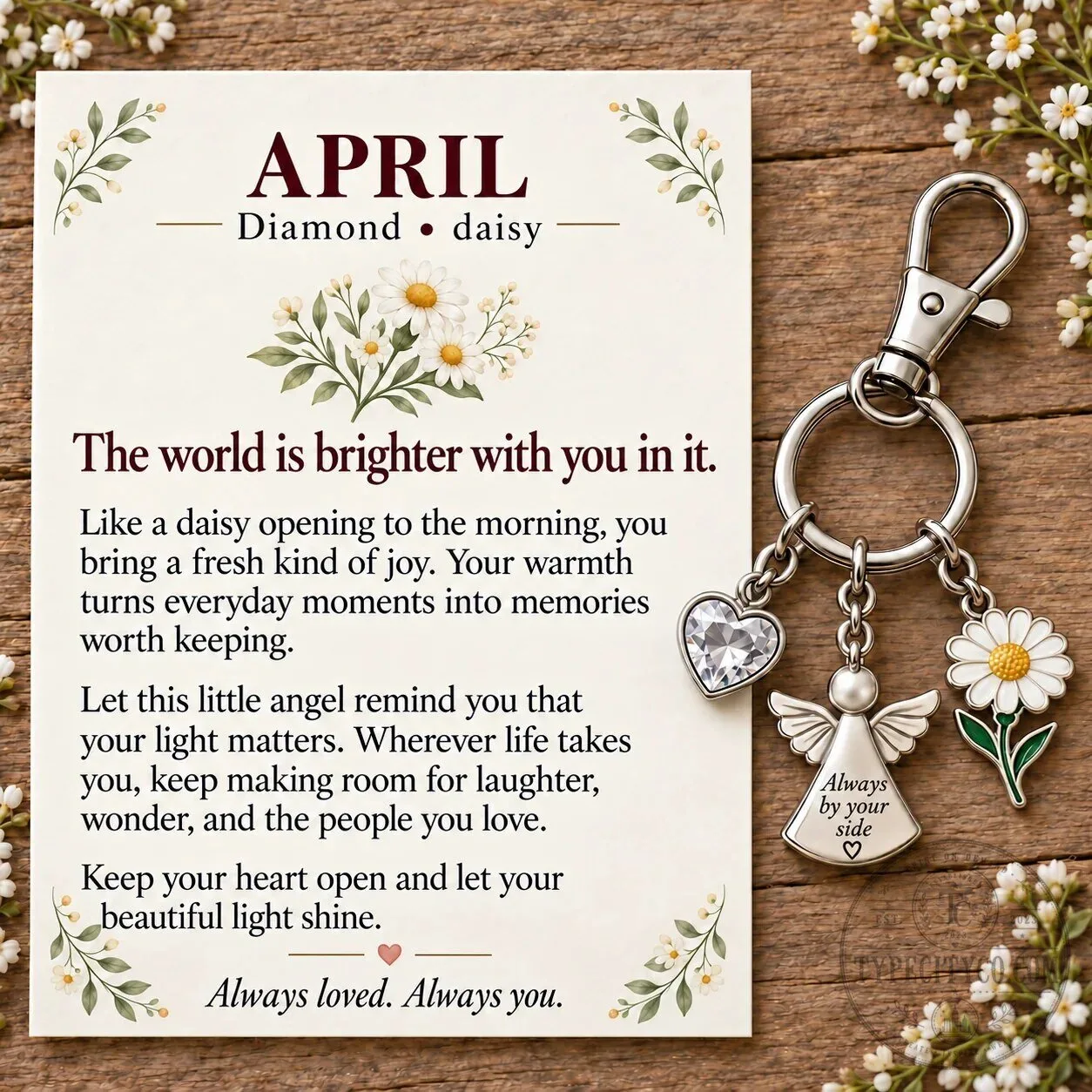 June Birth Month Alexandrite Rose Angel Charm Keychain with Keepsake Card 46 June Birth Month Alexandrite Rose Angel Charm Keychain with Keepsake Card