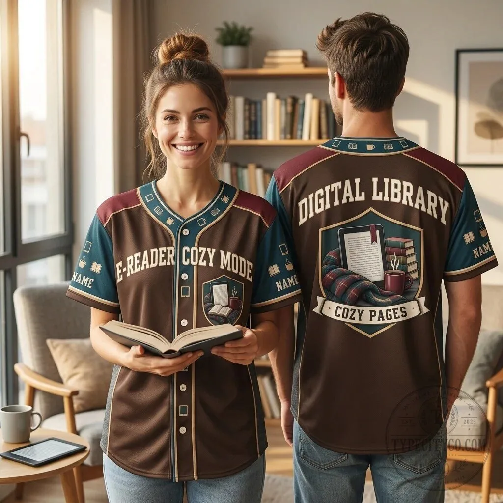 E-Reader Cozy Mode Digital Library Baseball Jersey for Book Lovers 3 E-Reader Cozy Mode Digital Library Baseball Jersey for Book Lovers