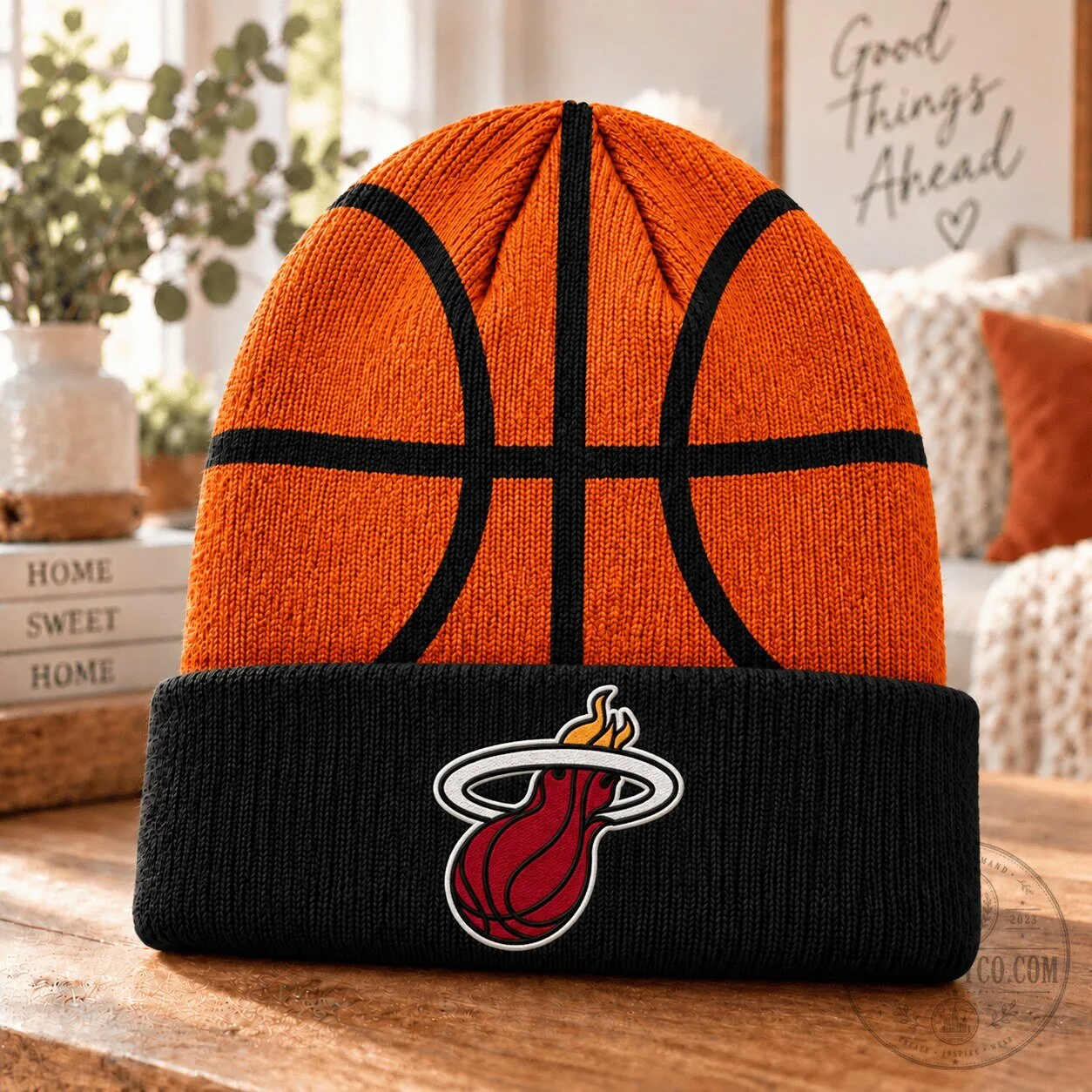 Miami Heat Basketball Logo Winter Beanie Hat 3 Miami Heat Basketball Logo Winter Beanie Hat