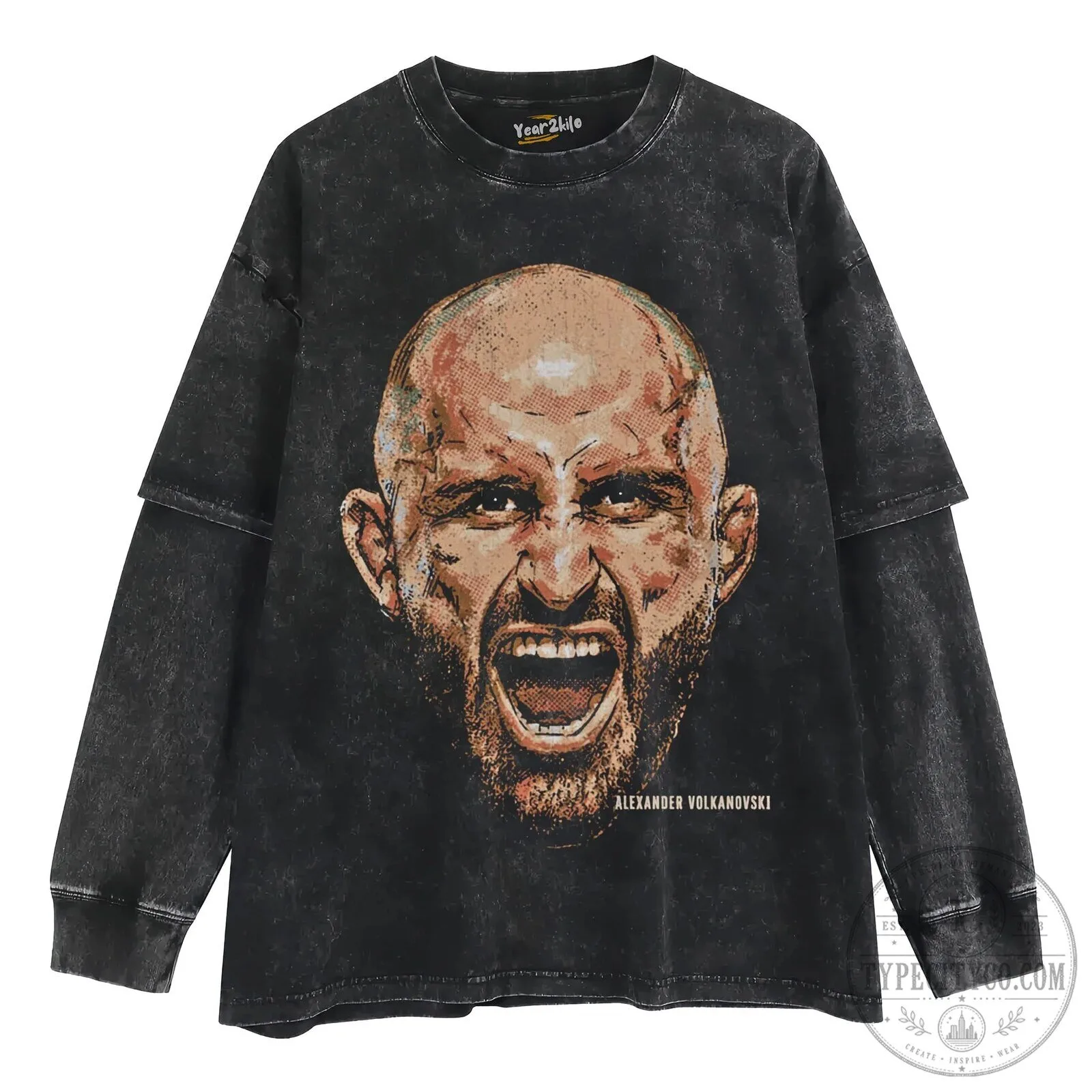 Alexander Volkanovski UFC Fighter Portrait Black Graphic T-Shirt 14 Alexander Volkanovski UFC Fighter Portrait Black Graphic T-Shirt