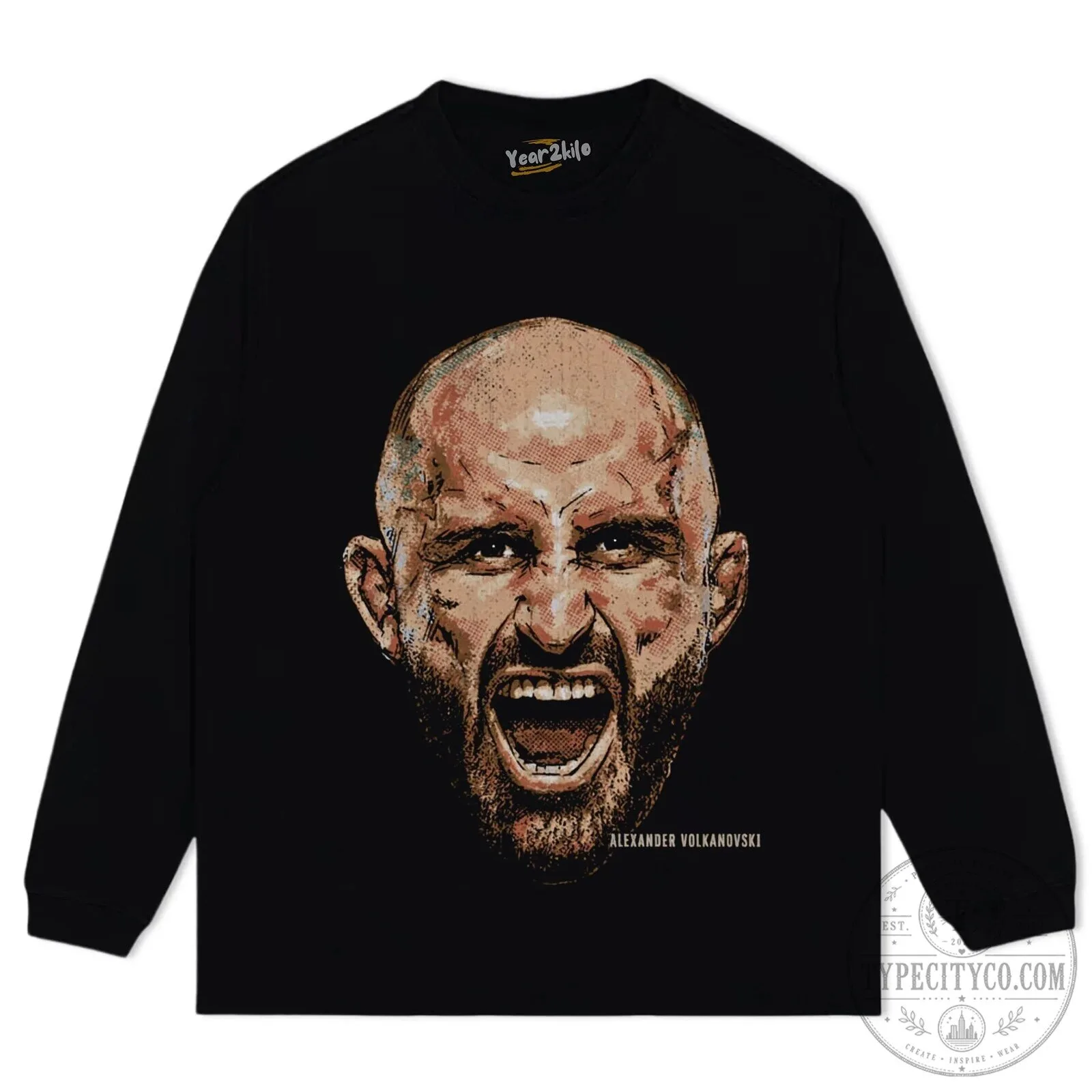 Alexander Volkanovski UFC Fighter Portrait Black Graphic T-Shirt 15 Alexander Volkanovski UFC Fighter Portrait Black Graphic T-Shirt