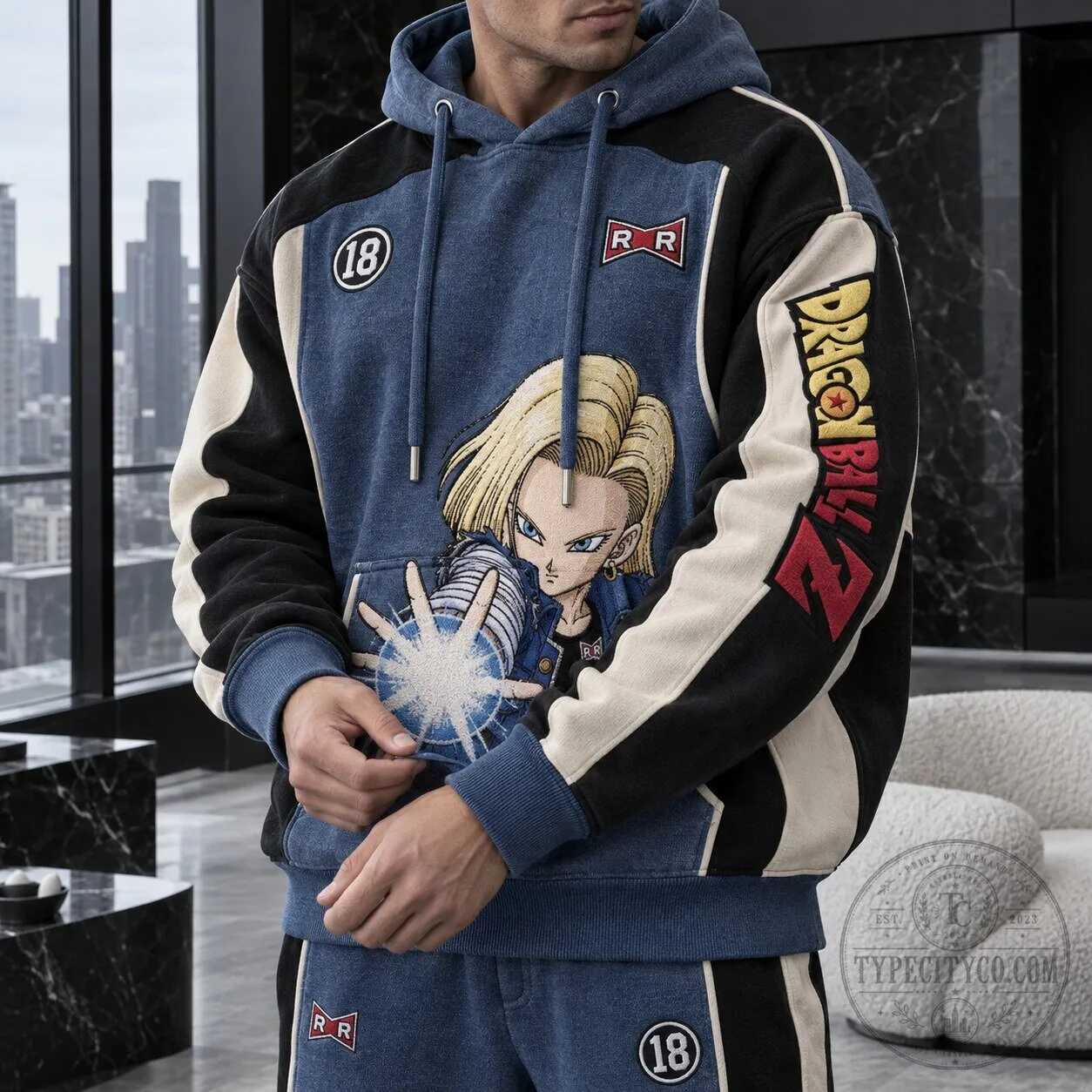 Dragon Ball Z Android 18 Anime Character Graphic Hoodie 3 Dragon Ball Z Android 18 Anime Character Graphic Hoodie