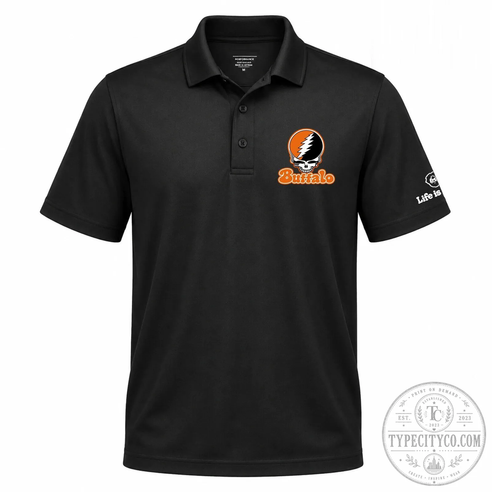 Buffalo Grateful Dead Steal Your Face Skull Polo Shirt 8 Buffalo Grateful Dead Steal Your Face Skull Polo Shirt