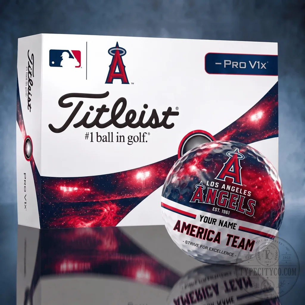 Los Angeles Angels Personalized Golf Ball Set, Titleist Pro V1x, Custom Name Golf Balls Los Angeles Angels Personalized Golf Ball Set, Titleist Pro V1x, Custom Name Golf Balls