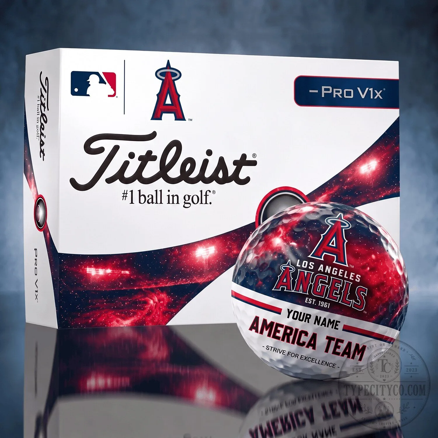 Los Angeles Angels Personalized Golf Ball Set, Titleist Pro V1x, Custom Name Golf Balls 3 Los Angeles Angels Personalized Golf Ball Set, Titleist Pro V1x, Custom Name Golf Balls
